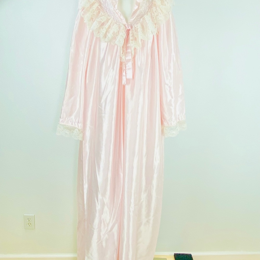 Vintage Prairie Nightgown Lace Ruffle Night Dress Sleepwear Wedding Nightie Gown